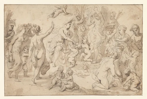 Huldiging van Ceres by Cornelis Schut, drawing, 1607-1655
