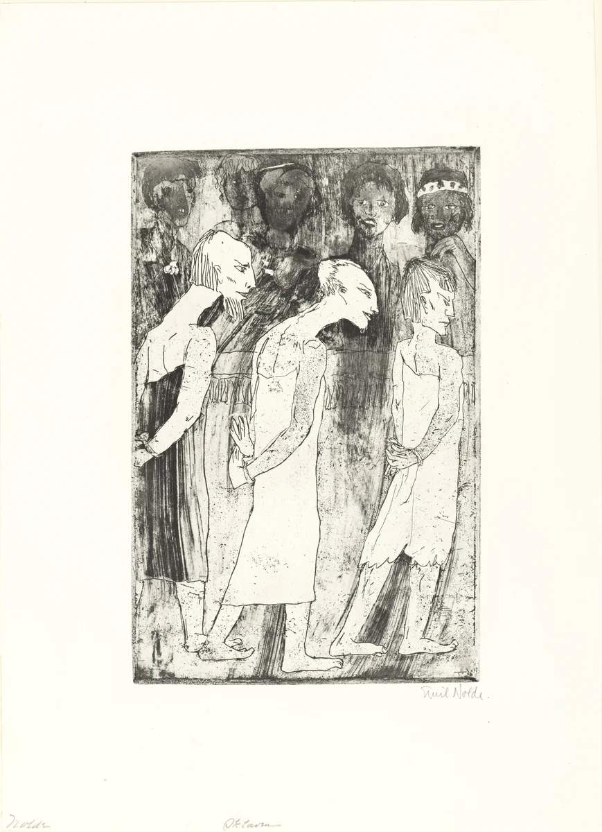 Slaves (Sklaven) by Emil Nolde, print, 1918