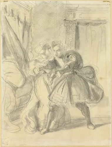 Study by Eugène Delacroix, drawing, 1836-1843