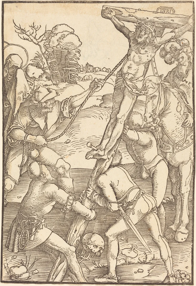 Christ Raised on the Cross by Hans Baldung Grien, print, 1507