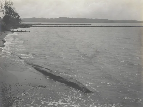Mindi rock dikes. Dikes #1, 2 and 3 from the Canal. Looking west by Unidentified Photographer, photograph, 1915