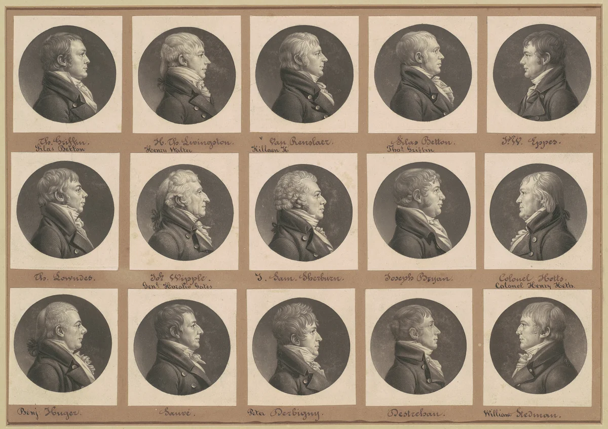 Saint-Mémin Collection of Portraits, Group 32 by Charles B. J. Févret de Saint-Mémin, volume, 1804-1805