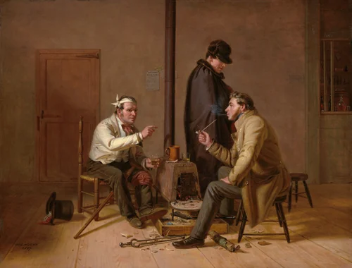 The Tough Story - Scene in a Country Tavern by William Sidney Mount, painting, 1837
