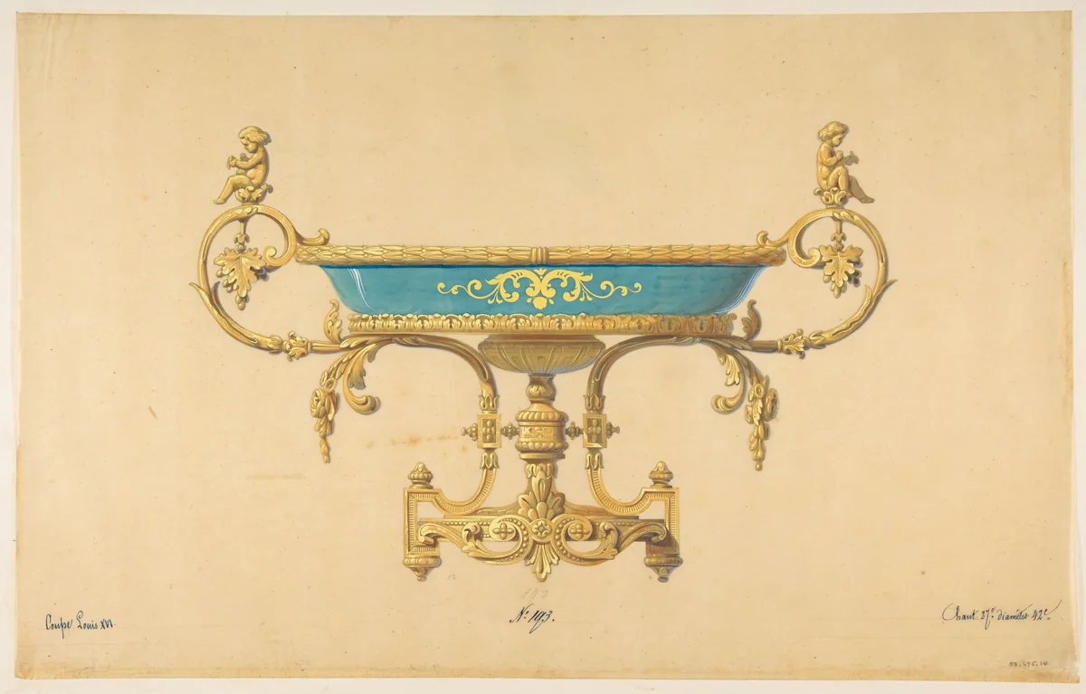 Design for a Compotier by anonymous, drawing, 1800-1899