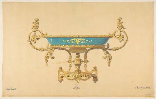 Design for a Compotier by anonymous, drawing, 1800-1899