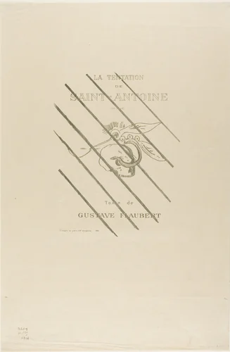 Frontispiece/Title Plate for the Tentation de St. Antoine by Odilon Redon, print, 1896