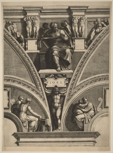 The Prophet Joel by Giorgio Ghisi, print, 1570-1574