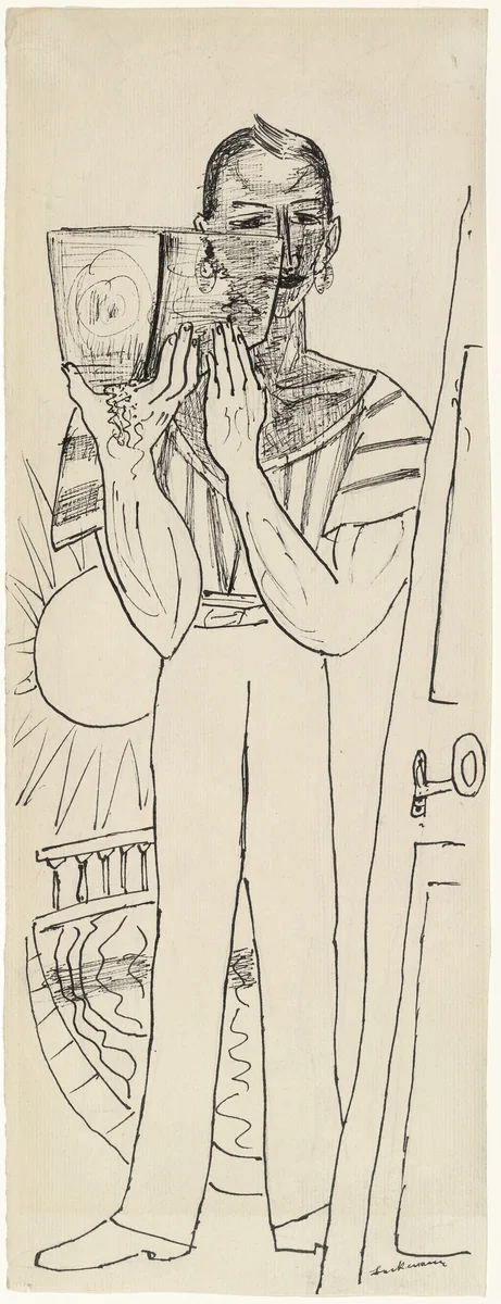 The Iceman (Der Eismann) by Max Beckmann, drawing, 1944