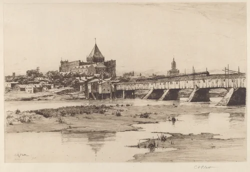 Hartford Bridge by Charles A. Platt, print, 1885