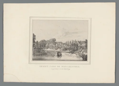 Gezigt nabij de Schalkesteeg / is genomen van de Maliebrug by anonymous, print, 1831