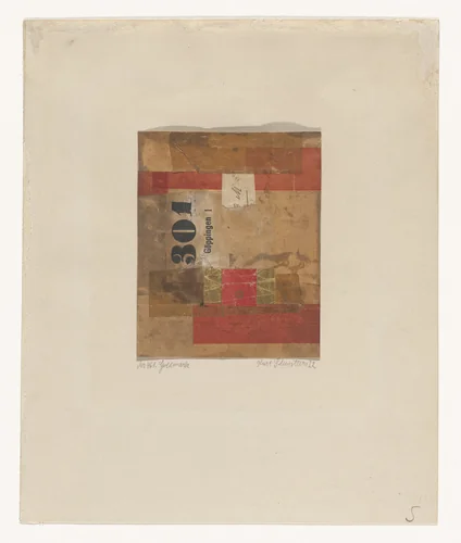 Mz 461. Goldmark. by Kurt Schwitters, drawing, 1922