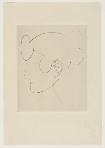 Female Head from The Drypoints of Elie Nadelman by Elie Nadelman, print, 1951
