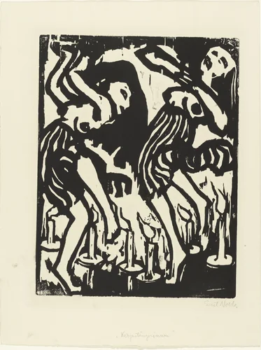 Candle Dancers (Kerzentänzerinnen) by Emil Nolde, print, 1917