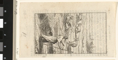 Willemynken ligt in de modder tussen de koeien en Duyfken wijst de goede weg by Boëtius Adamsz. Bolswert, print, 1590-1627