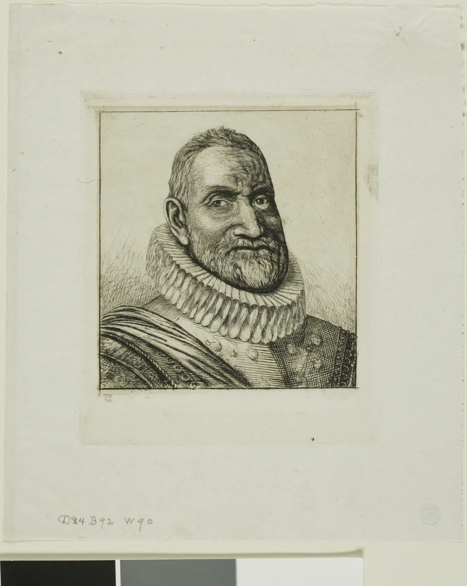 Portrait of Th. Agrippa d'Aubigné by Charles Meryon, print, 1861-1862