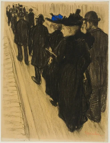 The Entourage by Théophile Alexandre Steinlen, drawing, 1879-1923