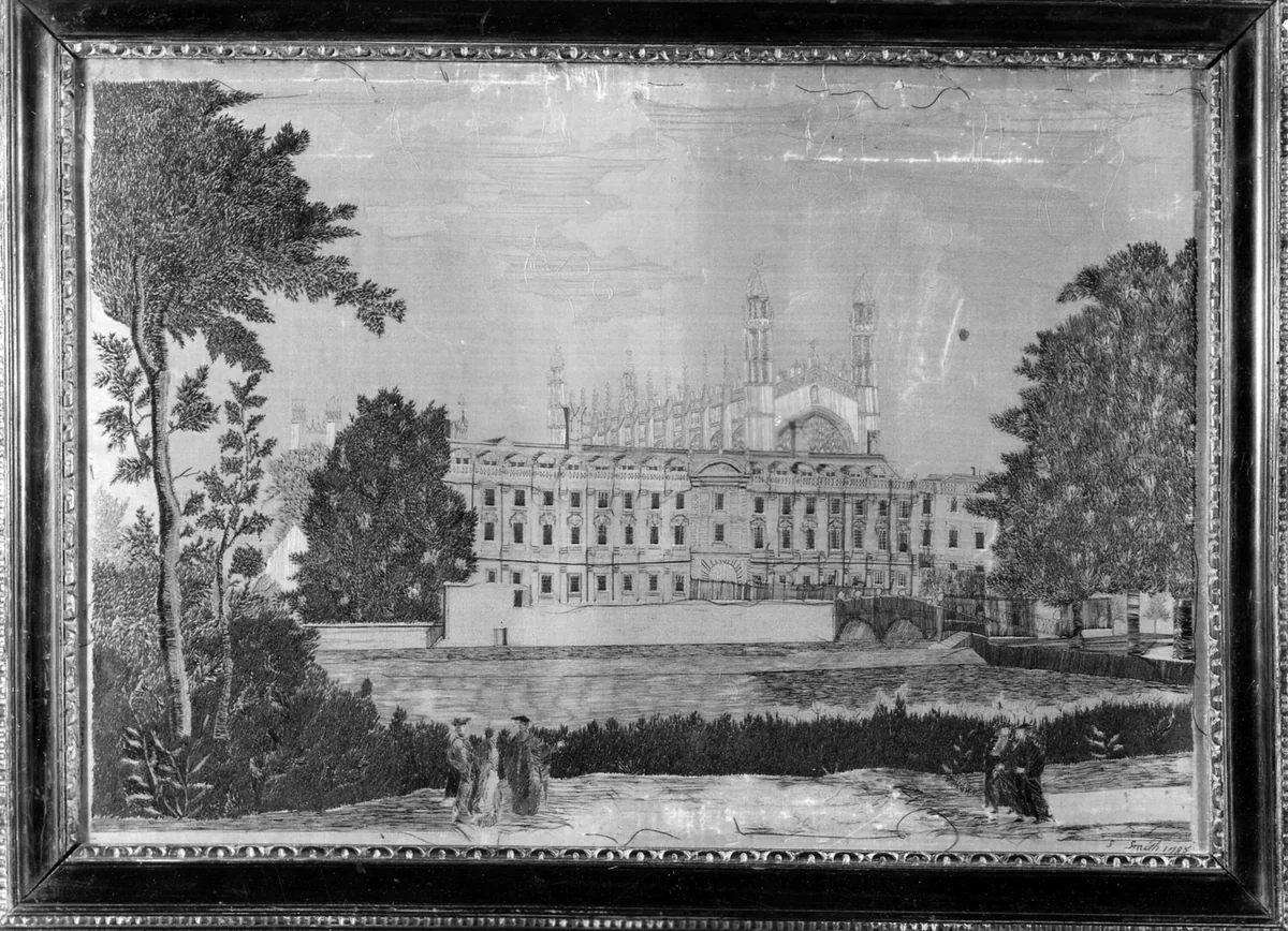 Picture of Kings College Chapel, Cambridge (Needlework) by S. Smith, textile, 1785