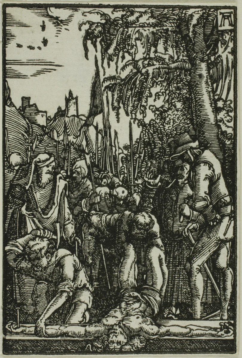 Nailing to the Cross, from The Fall and Redemption of Man by Albrecht Altdorfer, print, 1510-1518