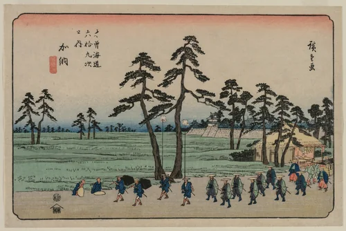 Kanō, from the series Sixty-nine Stations of the Kisokaidō by Utagawa Hiroshige (歌川広重), print, 1835-1837