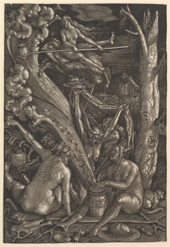 The Witches by Hans Baldung, print, 1510