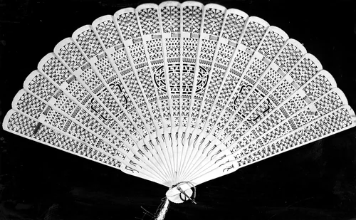 Fan by India, textile, 1801-1900