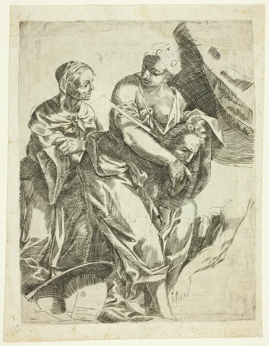 Judith with the Head of Holofernes by Marco San Martino, print, 1635-1700