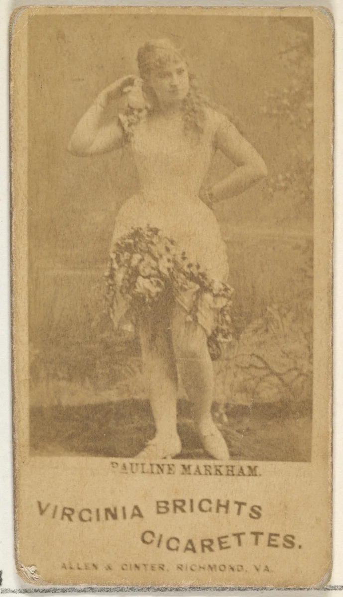 Pauline Markham, from the Actors and Actresses series (N45, Type 1) for Virginia Brights Cigarettes by Allen & Ginter, photograph, 1885-1891