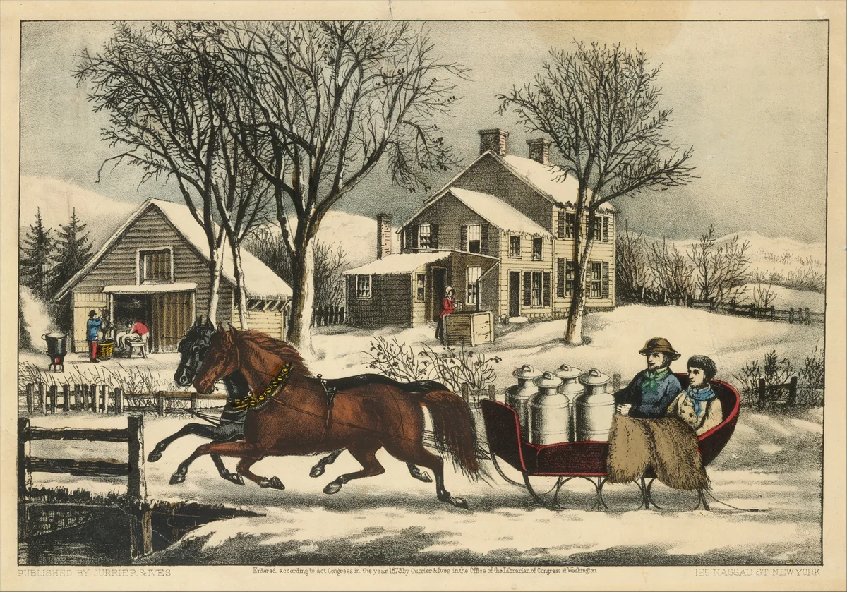 Winter Morning in the Country by Currier & Ives, print, 1873