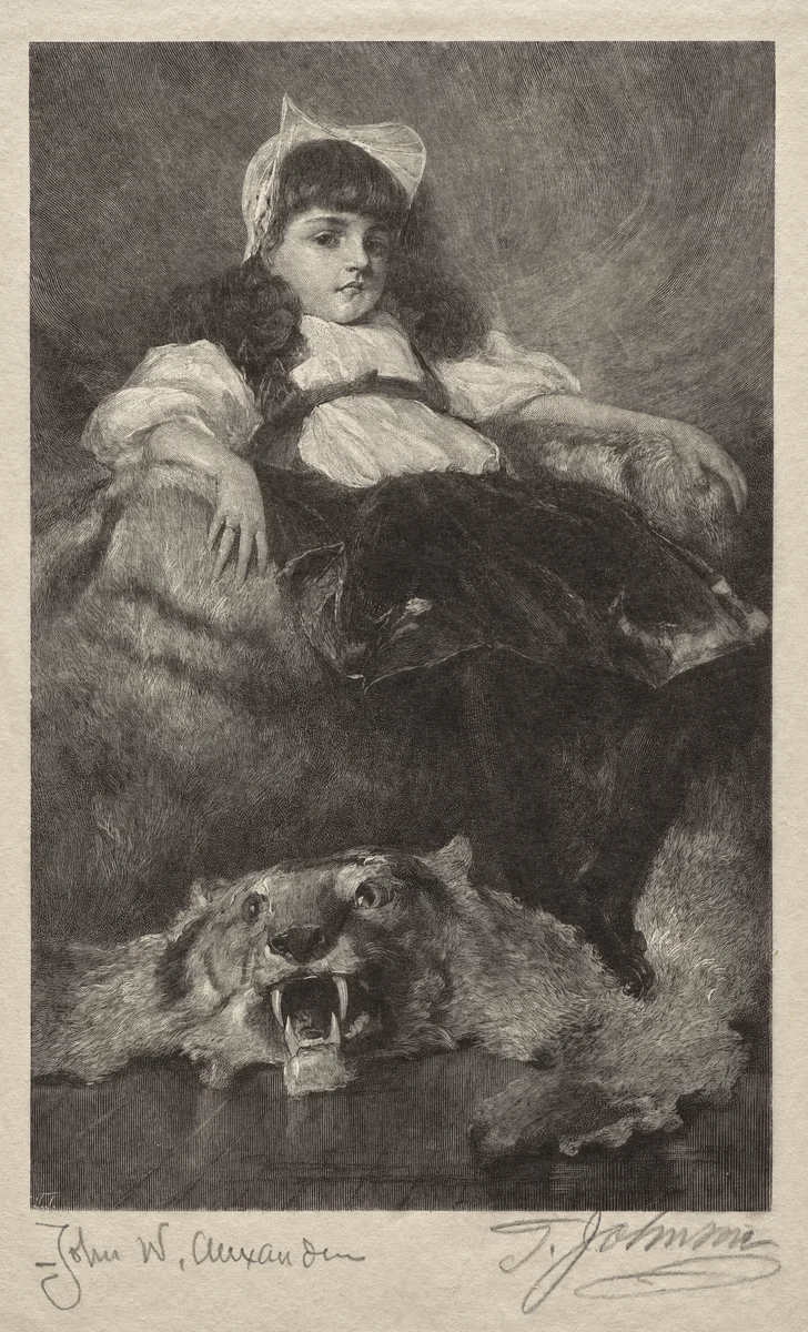 Portrait of a Child by Thomas George Johnson, print, 1882-1892