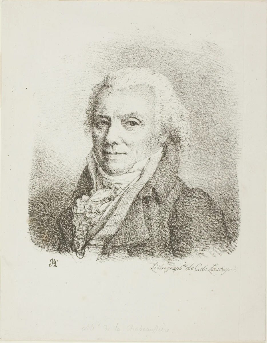 Self-Portrait in a Dark Cloth Coat by Jean-Antoine Laurent, print, 1812-1822