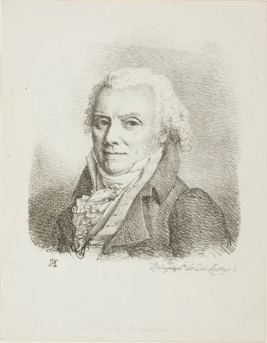 Self-Portrait in a Dark Cloth Coat by Jean-Antoine Laurent, print, 1812-1822