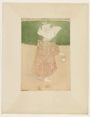 Child with Sand Pail by Eugène Delâtre, print, 1890