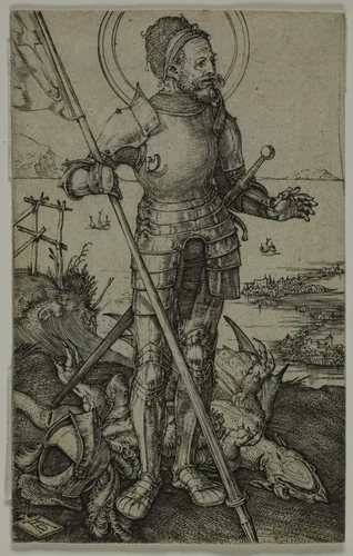 St. George on Foot by Albrecht Dürer, print, 1502