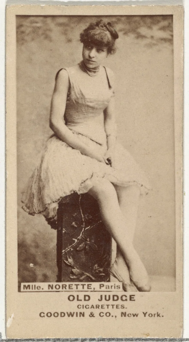 Mlle. Norette, Paris, from the Actors and Actresses series (N171) for Old Judge Cigarettes by Goodwin & Company, photograph, 1886-1890