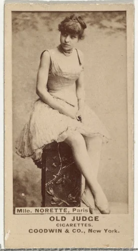 Mlle. Norette, Paris, from the Actors and Actresses series (N171) for Old Judge Cigarettes by Goodwin & Company, photograph, 1886-1890