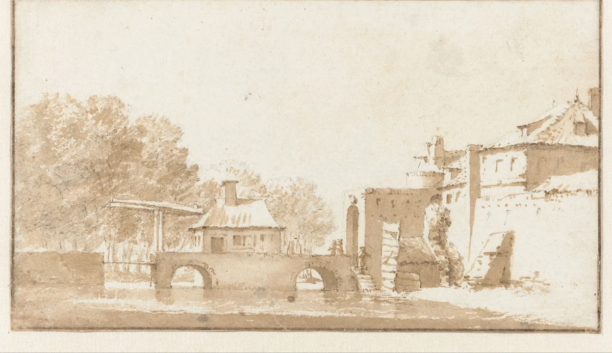 Koepoort te Leiden by Jan de Bisschop, drawing, 1648-1671