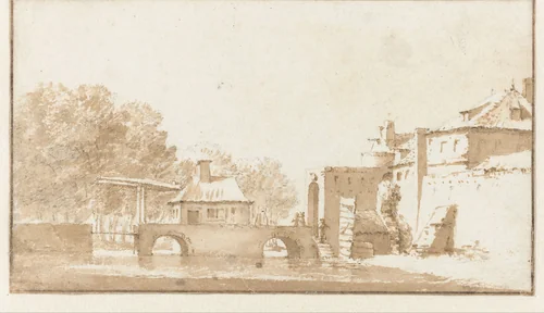 Koepoort te Leiden by Jan de Bisschop, drawing, 1648-1671