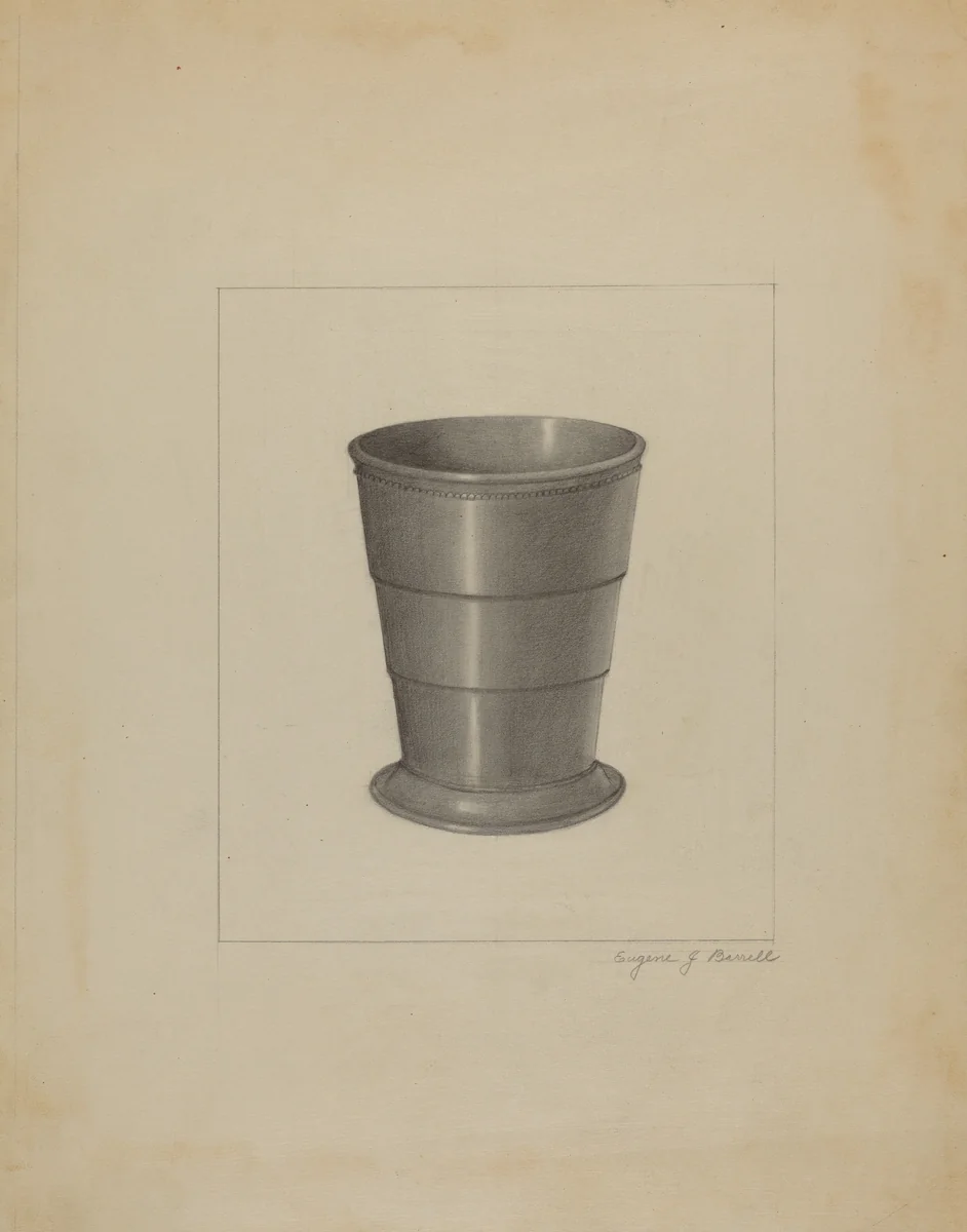 Pewter Cup by Eugene Barrell, index of american design, 1936