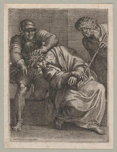 Christ Crowned with Thorns by Annibale Carracci, print, 1606