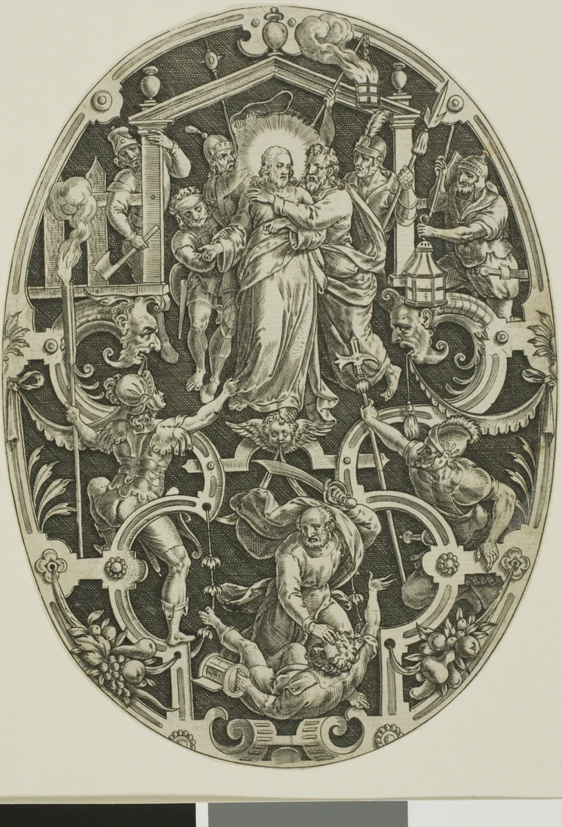 Betrayal of Christ, from Passion of Christ by Jan Sadeler, print, 1570-1600