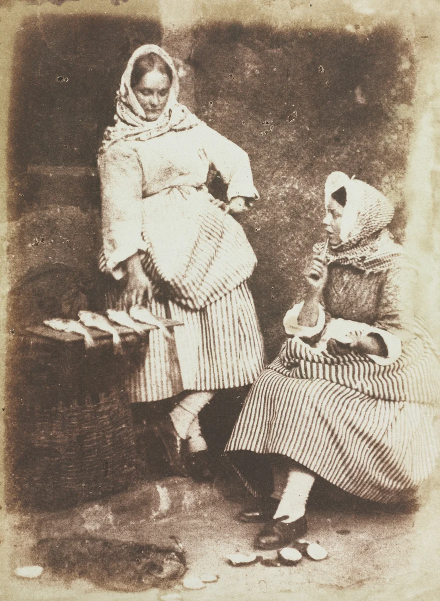 Newhaven Fishwives, Jeanie Wilson and Annie Linton by David Octavius Hill, photograph, 1845