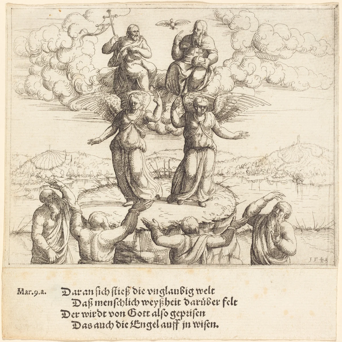 The Transfiguration by Augustin Hirschvogel, print, 1548