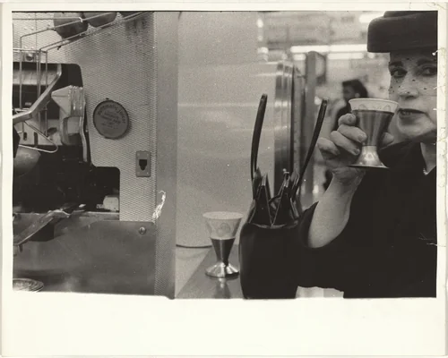 Juice shop--Chicago by Robert Frank, photograph, 1956