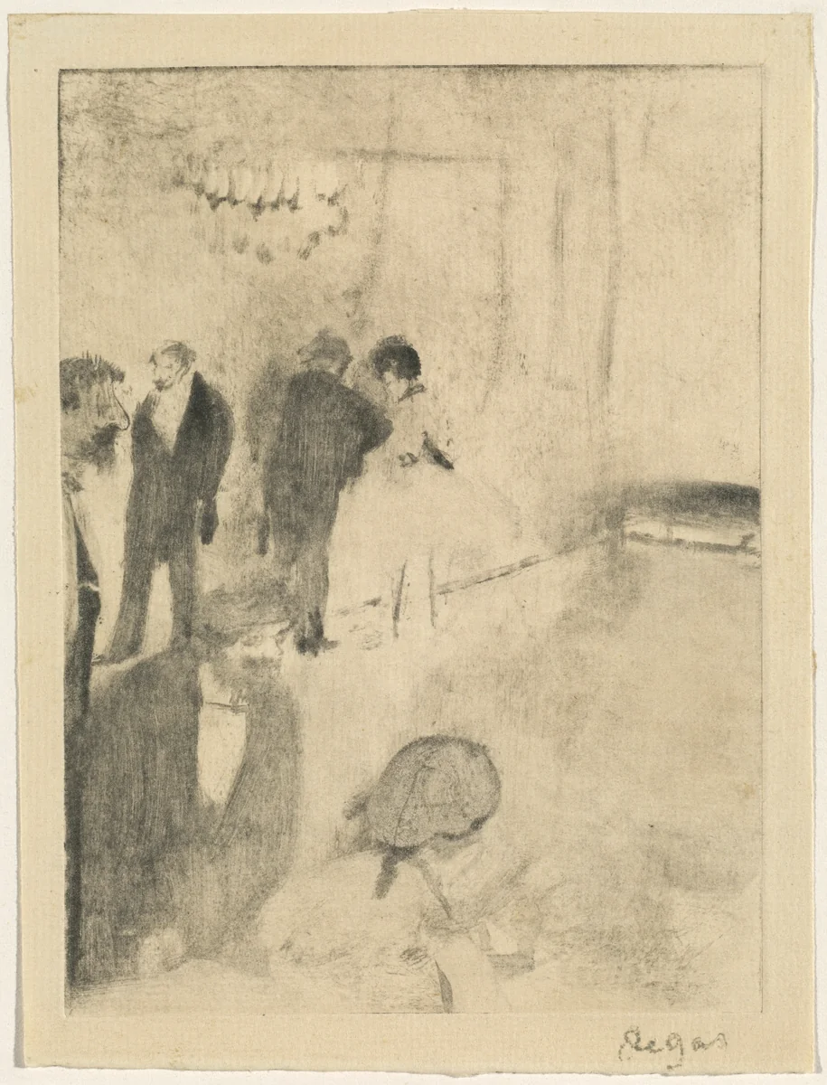 The Green Room by Edgar Degas, print, 1871-1881