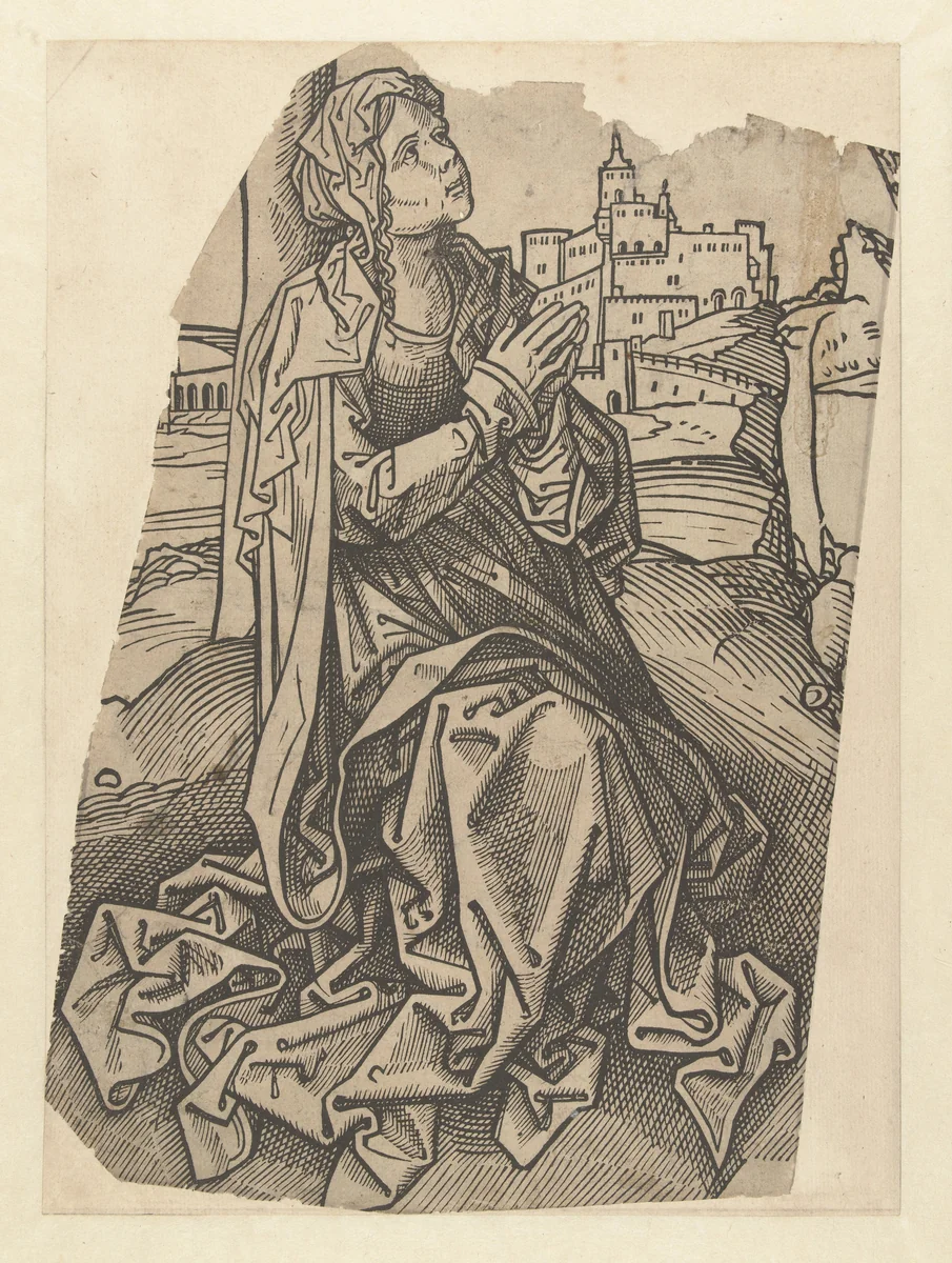 Maria Magdalena by anonymous, print, 1490-1510