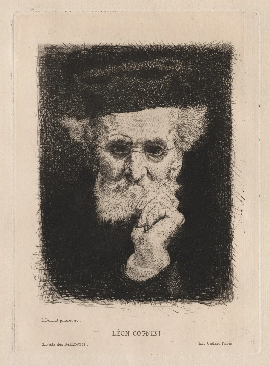Léon Cogniet by Léon Bonnat, print, 1881