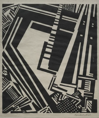 Illustration (Typhoon) by Edward Wadsworth, print, 1914-1915