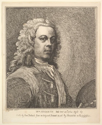 William Hogarth, Self Portrait by Samuel Ireland, print, 1785
