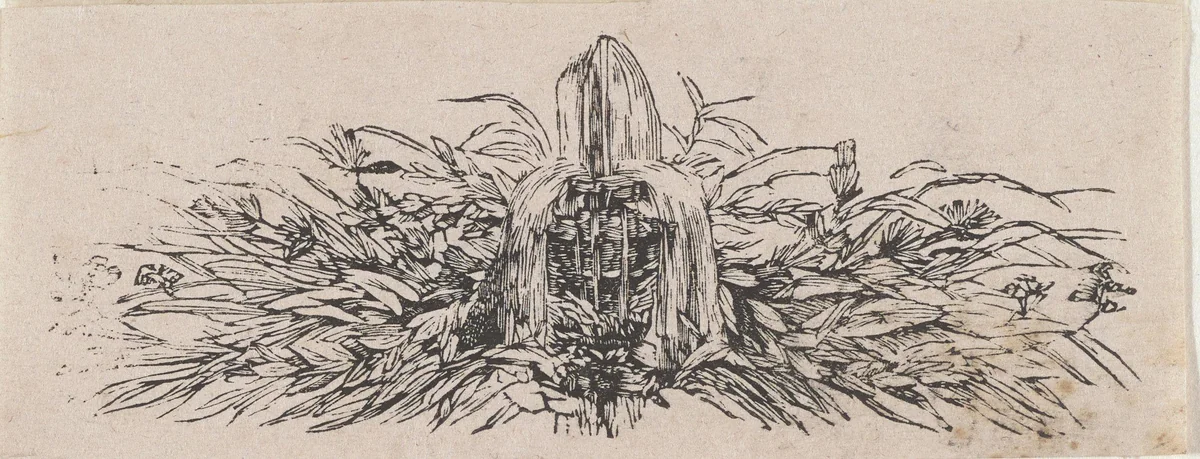 Fontein te midden van planten by Isaac Weissenbruch, print, 1836-1912
