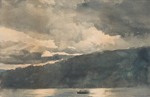 Mink Lake, Adirondacks by Winslow Homer, drawing, 1892